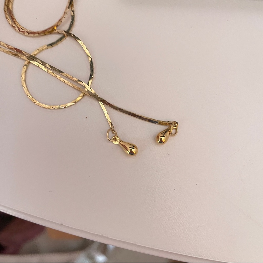 Vintage Floral Gold Tone Spring Deco Preppy Flower Adjustable Lariat Necklace - Picture 6 of 10